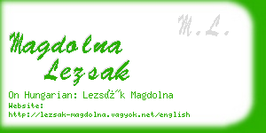 magdolna lezsak business card